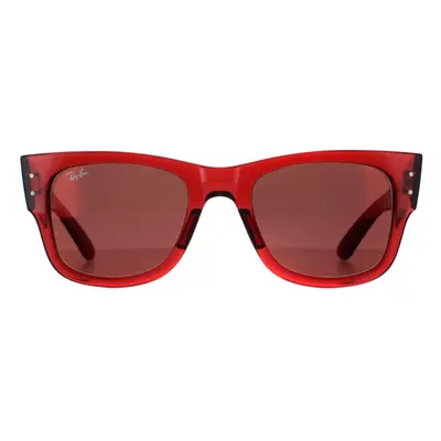 Ray-Ban Sunglasses RB0840S Mega Wayfarer 66372K Transparent Pink and Havana Red Mirror