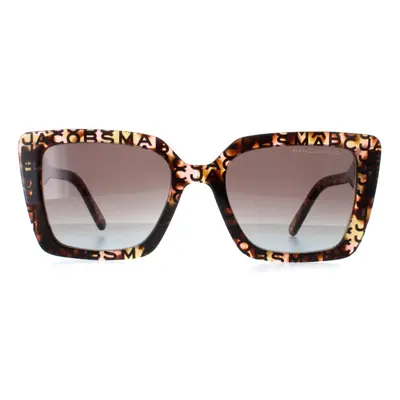 Marc Jacobs Sunglasses MARC 733/S H7P 98 Pattern Havana Brown Teal Gradient