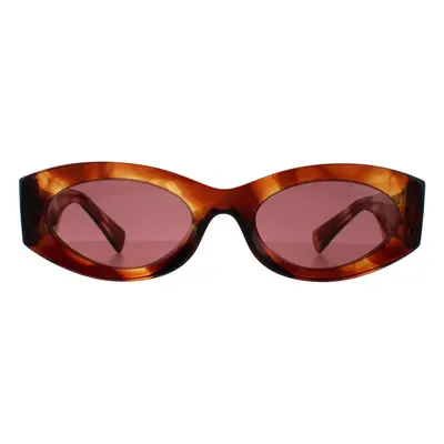 Miu Miu Sunglasses MU11WS 11Q08S Striped Tobacco Dark Violet