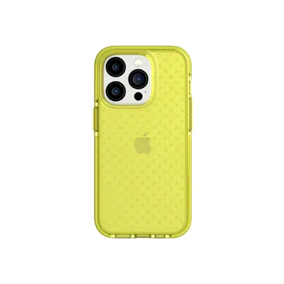 Tech21 EvoCheck - Apple iPhone 14 Pro Case - Acid Yellow