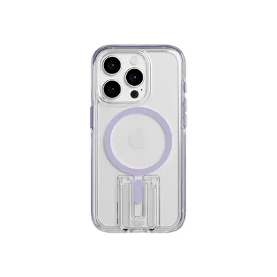 Tech21 EvoCrystal Kick - Apple iPhone 15 Pro Case MagSafe Compatible - Lilac