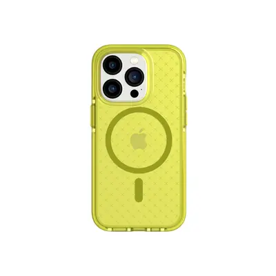 Tech21 EvoCheck - Apple iPhone 14 Pro Case MagSafe Compatible - Acid Yellow