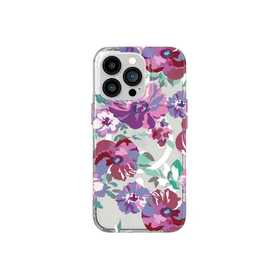 Tech21 EvoArt - Apple iPhone 13 Pro Case MagSafe Compatible - Purple Anemone