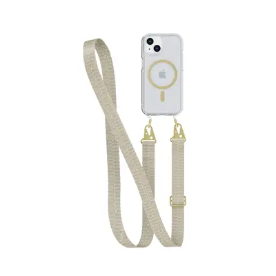 Tech21 FlexQuartz - Apple iPhone 15 Case MagSafe Compatible with Cross-Body - Gold