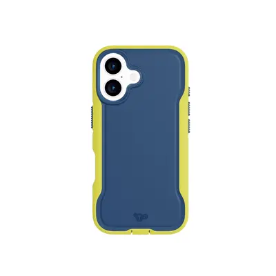 Tech21 EvoPro - Apple iPhone 16 Case MagSafe Compatible - Navy/Yellow