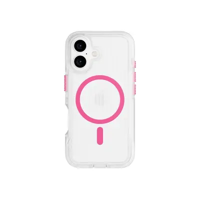 Tech21 FlexPro - Apple iPhone 16 Case MagSafe Compatible - Neon Pink/Orange Glow in the Dark