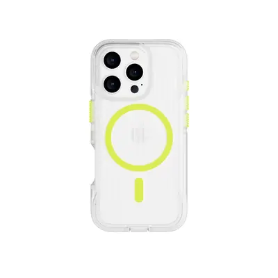 Tech21 FlexPro - Apple iPhone 16 Pro Case MagSafe Compatible - Neon Green Glow in the Dark