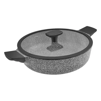 Karaca Serra Biogranite Induction Casserole with Lid, 28cm, Grey