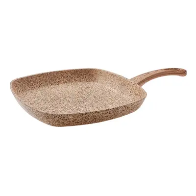 Karaca Biogranite Griddle Pan, 28cm, Wood Silver