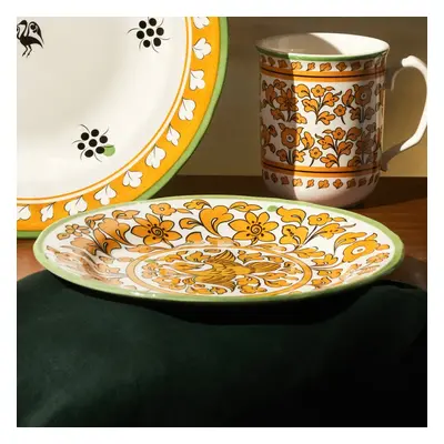 Karaca Paye Seljuk Collection Porcelain Side Plate, 21cm, Yellow Multi