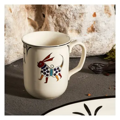 Karaca Paye Seljuk Collection Porcelain Mug, 340ml, Multi