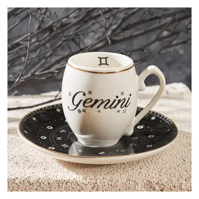 Karaca Signs of the Zodiac Gemini Porcelain Espresso Turkish Coffee Cup, 90ml, Multi