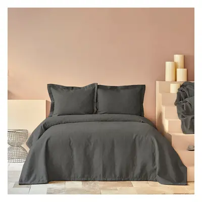 Karaca Home Back To Basic Bedspread Set, Double, Anthracite