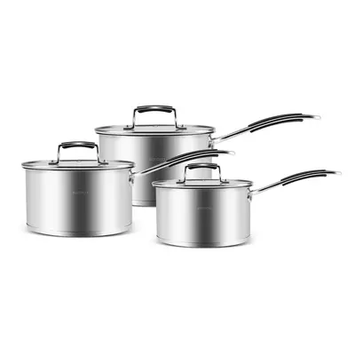 Karaca Pekka 6-Piece Stainless Steel Induction Cookware Set, Anthracite