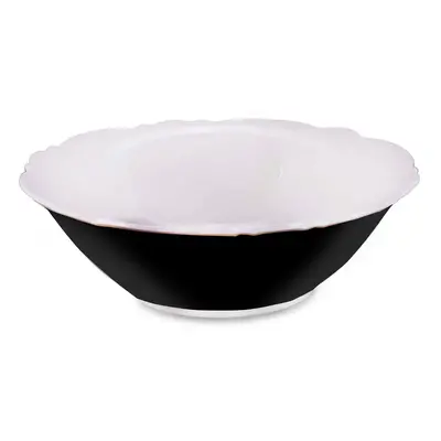 Karaca Romantic Porcelain CerealSoup Bowl, 14cm, Black White