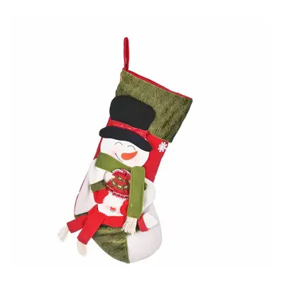 Karaca Home New Year Christmas Snowman Gift Stocking Sock Decoration, 47cm, Multi