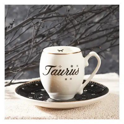 Karaca Signs of the Zodiac Taurus Porcelain Espresso Turkish Coffee Cup, 90ml, Multi