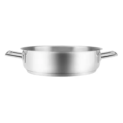 Karaca Grace Stainless Steel Induction Shallow Stock Pot, 20cm, Silver