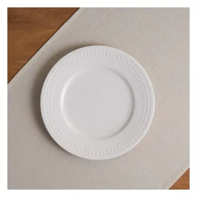 Karaca Mina Porcelain Dinner Plate, 27cm, White