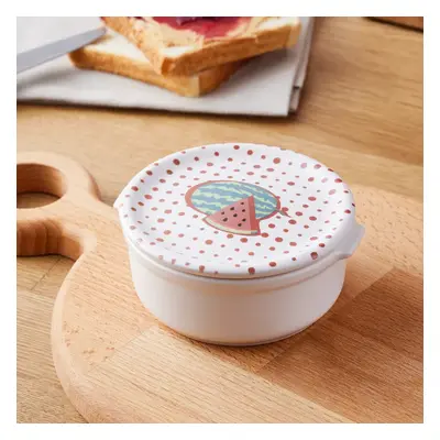 Karaca Ceramic Spotted Watermelon Breakfast Storage Container Set with Lid, 14cm, Multi