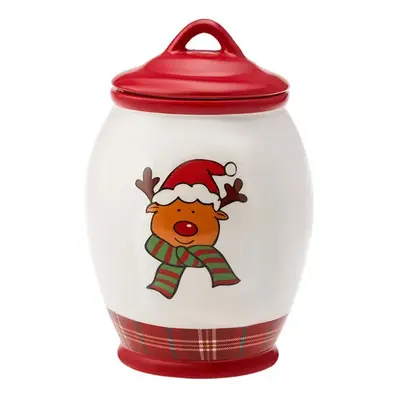 Karaca New Year Christmas Jon Ceramic Storage Jar, 1600ml, Multi