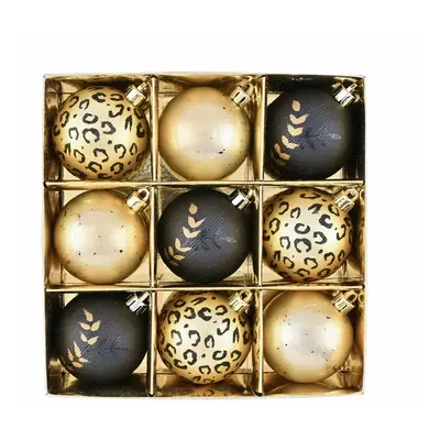 Karaca Home New Year Christmas Leopard Tree Bauble Set, Piece, 6cm, Multi