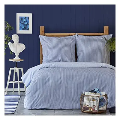 Nautica Darya 100% Turkish Cotton Duvet Cover Set, King, 230cmx220cm, Blue