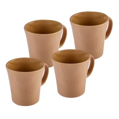 Karaca Pisa Piece Stoneware Espresso Turkish Coffee Cup Set for People, 120ml, Brown