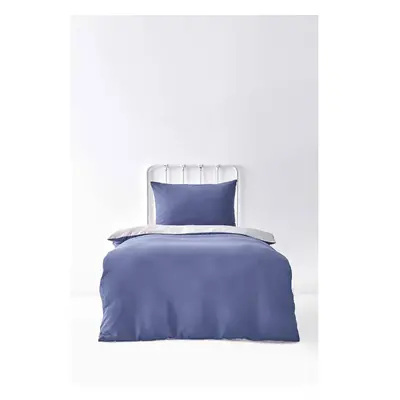 Karaca Home Duvet Cover Set, Single, Navy Blue Light Grey