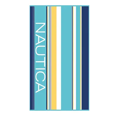 Nautica Home Aqua 100% Turkish Cotton Beach Towel, 90cmx180cm, Blue Multi