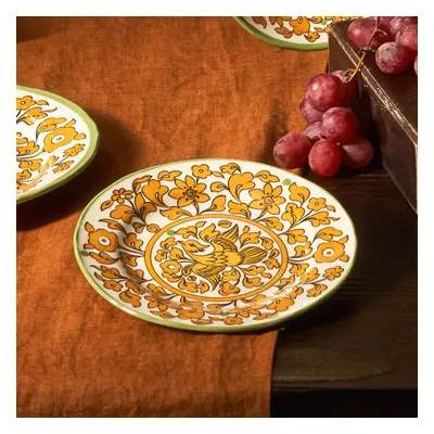 Karaca Paye Seljuk Collection Porcelain Side Plate, 16cm, Yellow Multi