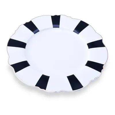 Karaca​ Romantic Porcelain Dinner Plate, 27cm, Black White