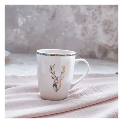 Karaca Aries Porcelain Mug, 340ml, Green Blue Multi