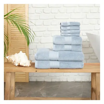 Karaca Home 100% Turkish Cotton Towel Set, Piece, Blue