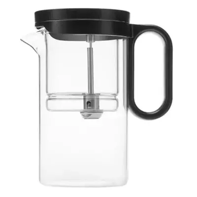 Karaca Brewy Glass Tea French Press, 500ml, Black Transparent