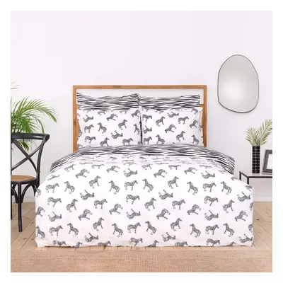 Sarah Anderson Zebra 100% Turkish Cotton Duvet Cover Set, Double, Multi