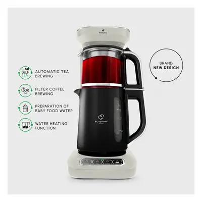 Karaca Caysever Robotea Pro in Talking Automatic Tea Maker Kettle and Filter Coffee Maker, 2500W