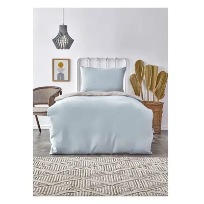 Karaca Home Duvet Cover Set, Single, Mint Green Beige