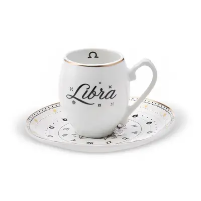 Karaca Signs of the Zodiac Libra Porcelain Espresso Turkish Coffee Cup, 90ml, Multi