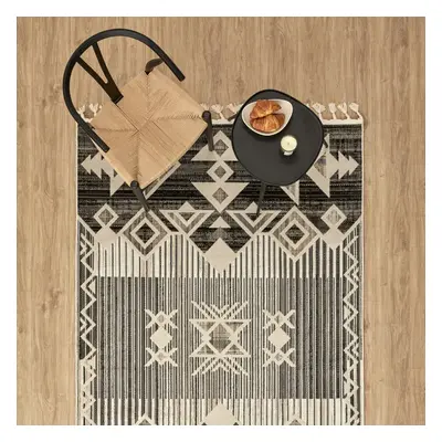 Kasmir Rugs 7/24 Scandinavian Fiyort Rug, 160cmx230cm, Black Multi