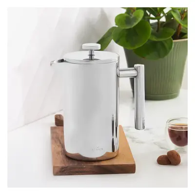 Karaca Stainless Steel Double Wall French Press, 1000ml, Silver