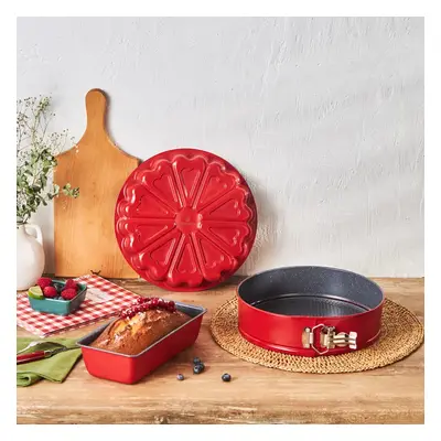 Karaca Teemo New Piece Bakeware Set, Red