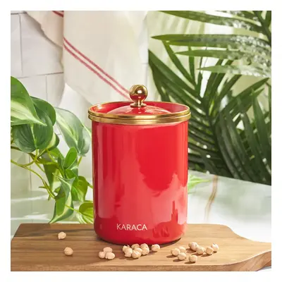 Karaca Troy Storage Jar, 1300ml, Red Gold