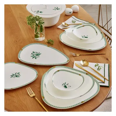 Karaca Fine Pearl Extra Simone 62-Piece Dinner Set for People, Multi