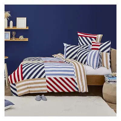 Nautica Kai 100% Turkish Cotton Duvet Cover Set, King, 230cmx220cm, Blue Multi