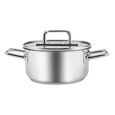 Karaca Grace Stainless Steel Induction Stockpot with Lid, 30cm, Silver