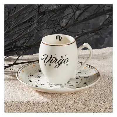 Karaca Signs of the Zodiac Virgo Porcelain Espresso Turkish Coffee Cup, 90ml, Multi