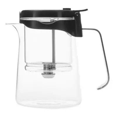 Karaca Brewy Glass Tea French Press, 550ml, Black Transparent