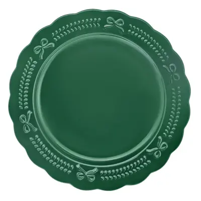 Karaca New Year Christmas Porcelain Side Plate, 21cm, Green