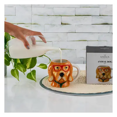 Karaca​ Animal Dog Stoneware Mug, 489ml, Multi